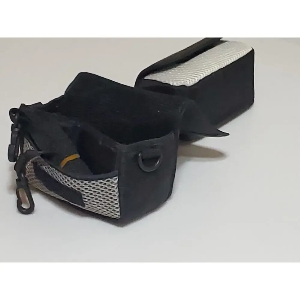 Lot Of 2 Mini Digital Video Camera bags/Cases With Shoulder Strap And Belt Loop